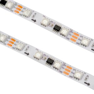 WS2811 12V LED INTELIGENTE FONDO NEGRO 20pixeles x metro