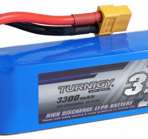 Batería LiPo 11.1V 3300mAh Turnigy 3S, 30C, tipo Shorty, con conector XT60