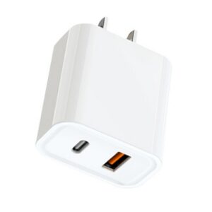Cargador rápido de doble puerto USB QC/PD 20W